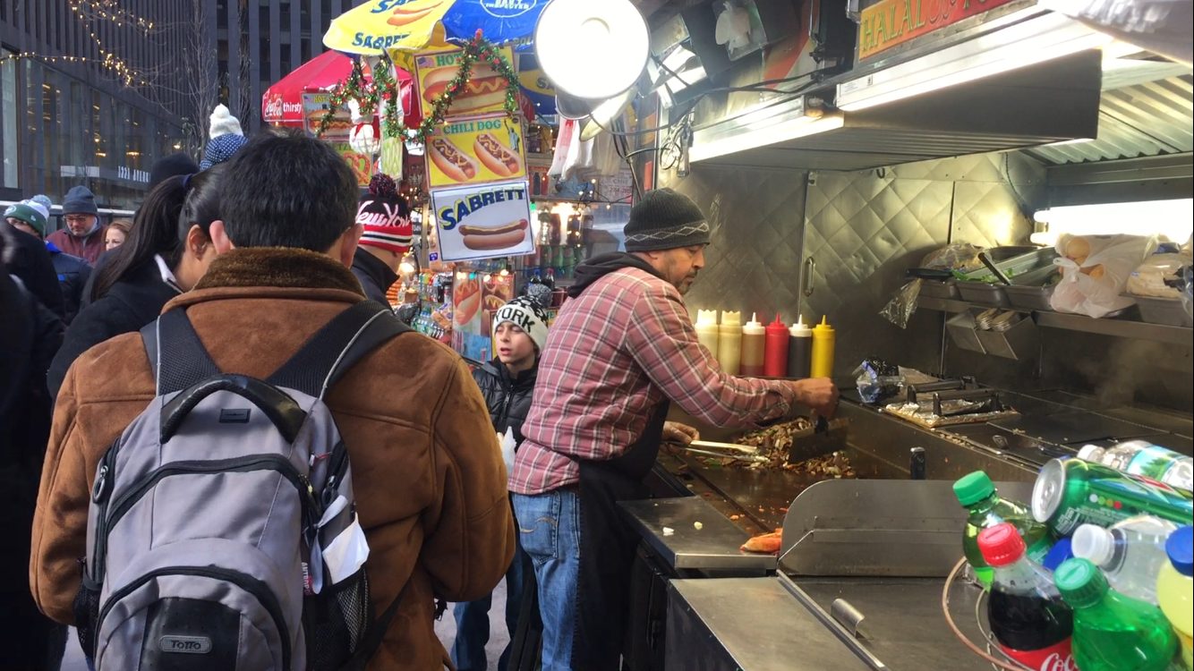 New York, New York - Handbags on sale at a street vendor's stall